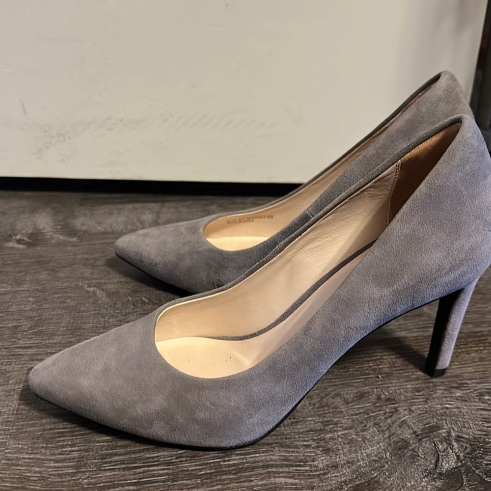 Cole Haan Gray Suede Heels